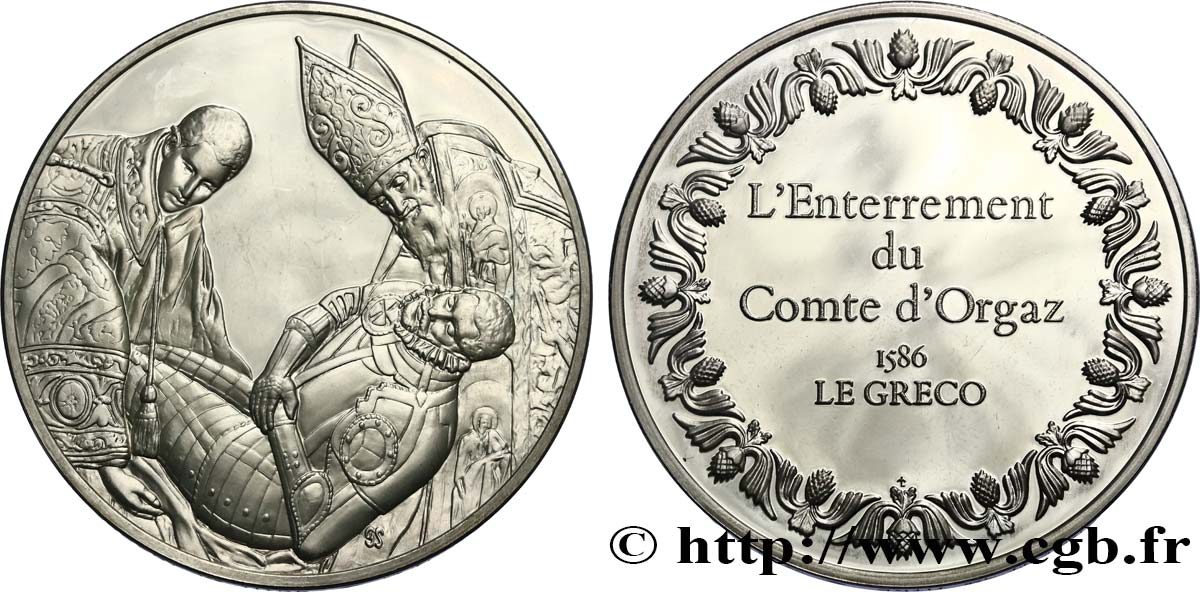 THE 100 GREATEST MASTERPIECES Médaille, L’enterrement du comte d’Orgaz de Le Greco SPL