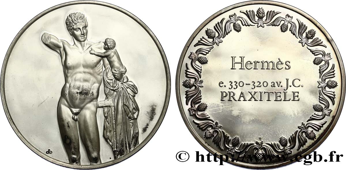 LES 100 PLUS GRANDS CHEFS-D OEUVRE Médaille, Hermès par Praxitèle SUP