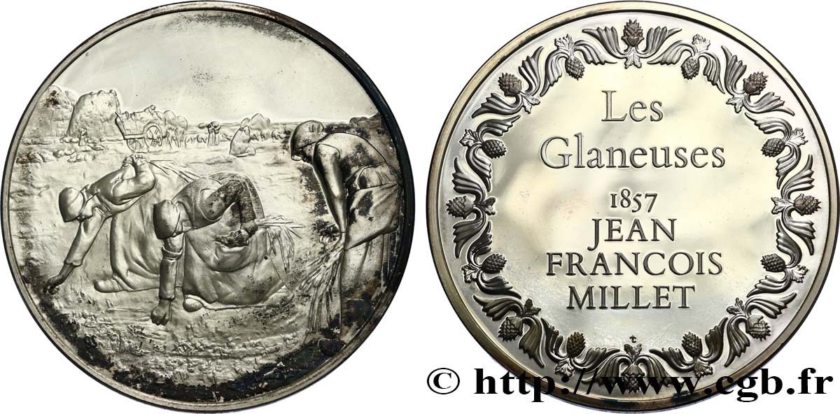 LES 100 PLUS GRANDS CHEFS-D OEUVRE Médaille, Les Glaneuses de Millet SUP