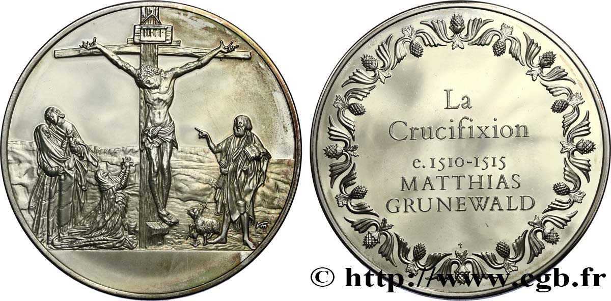 LES 100 PLUS GRANDS CHEFS-D OEUVRE Médaille, La Crucifixion par Grünewald SUP