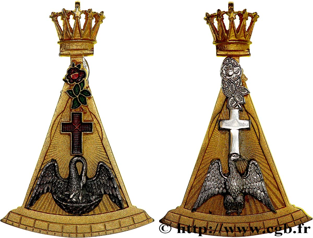 FRANC-MAÇONNERIE - PARIS Médaille, Décoration Rose-croix q.SPL