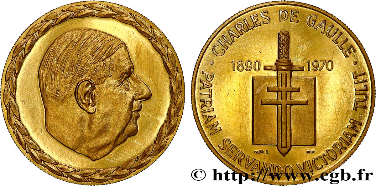 QUINTA REPUBLICA FRANCESA Médaille, Général De Gaulle EBC