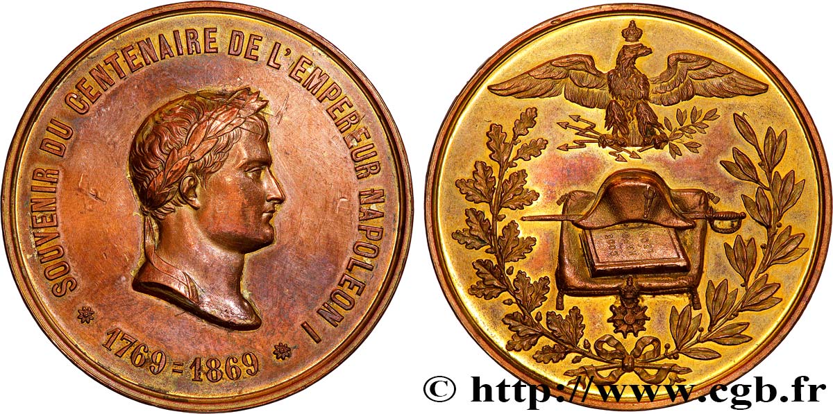SECOND EMPIRE Médaille, Centenaire de l’empereur TTB