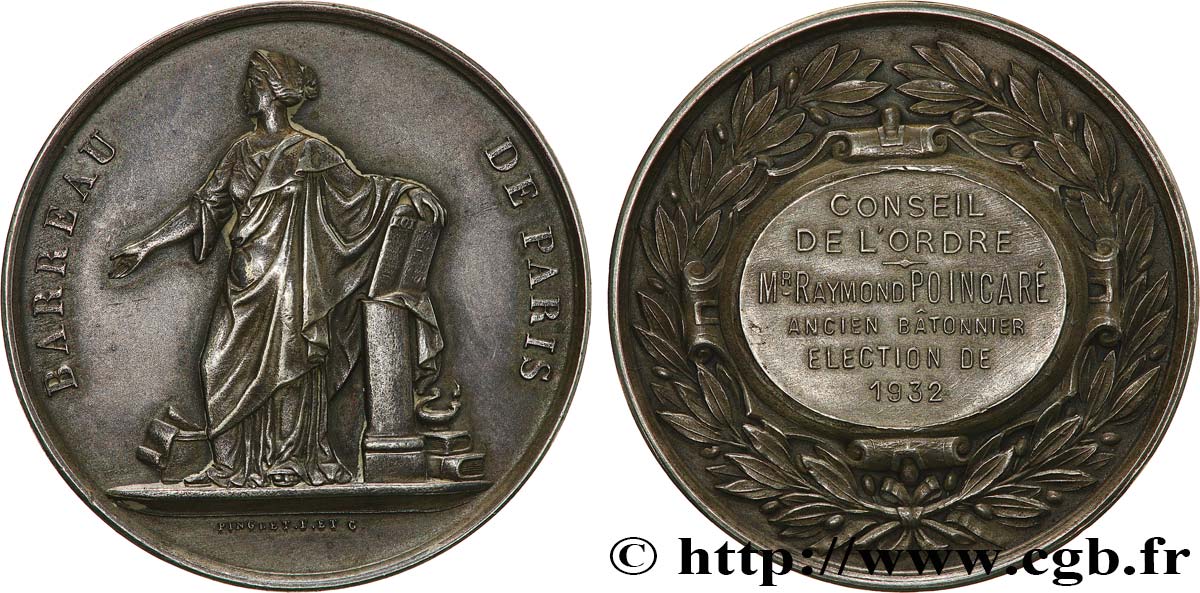 DROIT ET JURIDIQUE Médaille, Barreau de Paris - Élection au Conseil de l’Ordre AU