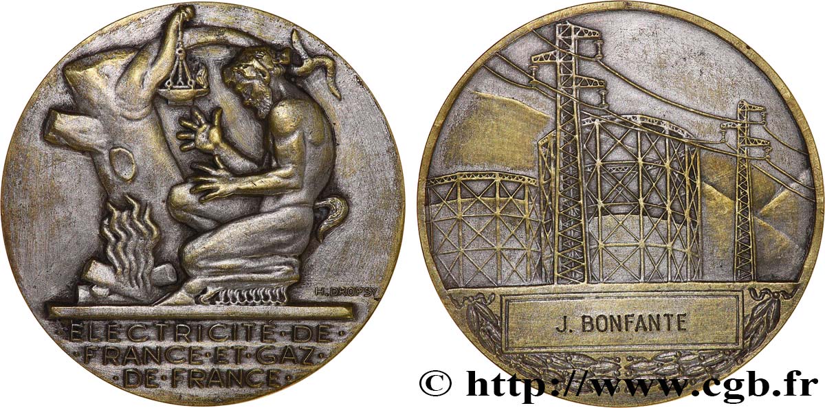 ENTREPRISES, INDUSTRIES ET COMMERCES DIVERS Médaille de mérite EDF / GDF TTB