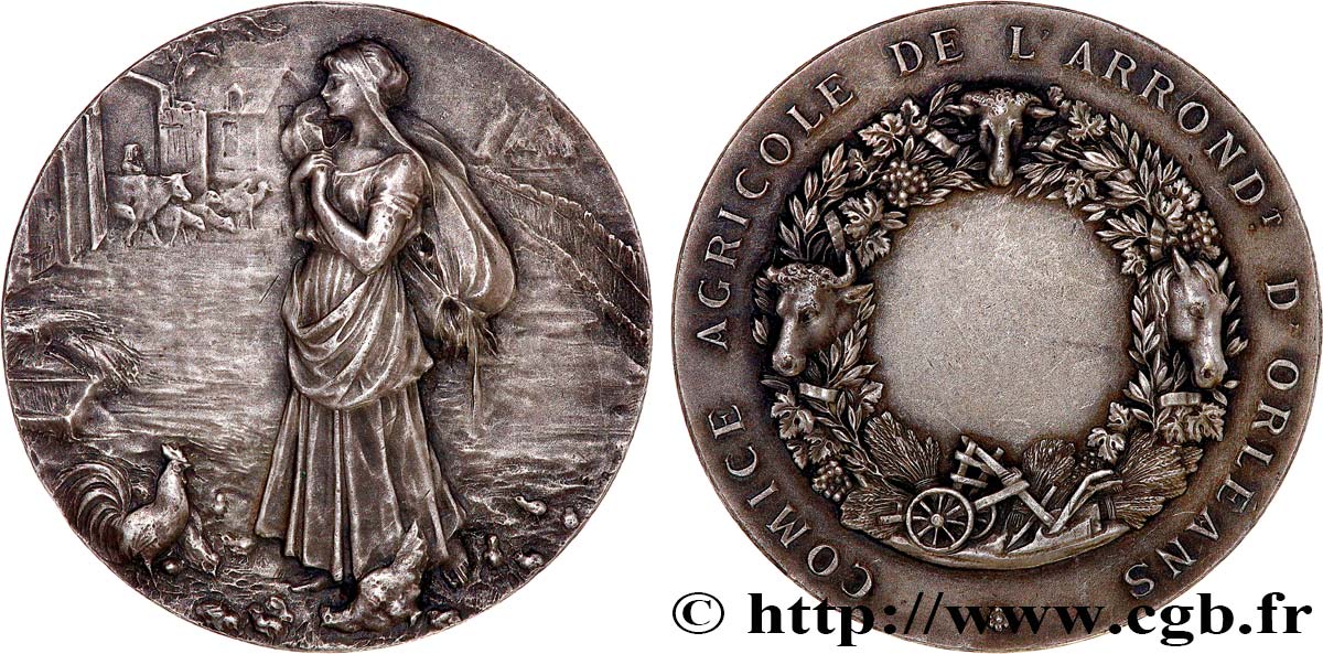 SOCIÉTÉS D AGRICULTURE, HORTICULTURE, PÊCHE ET CHASSE Médaille, Comice agricole TTB+