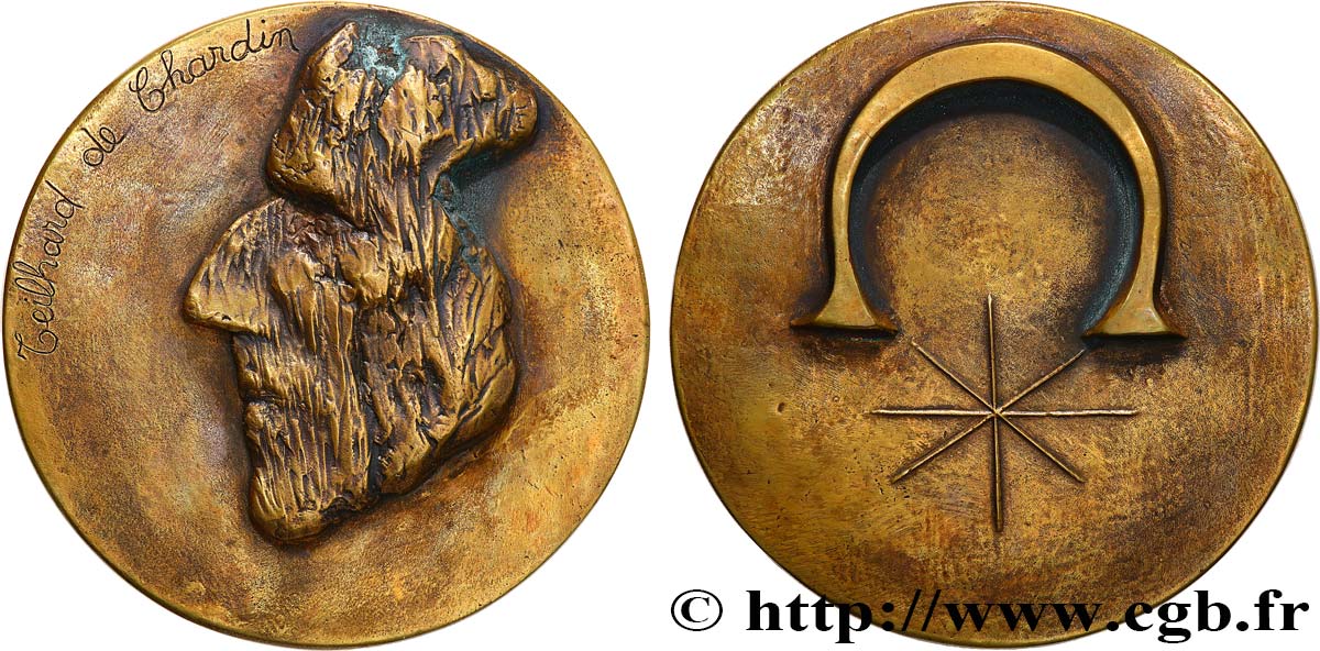 SCIENCES & SCIENTIFIQUES Médaille, Pierre Teilhard de Chardin, n°6 AU