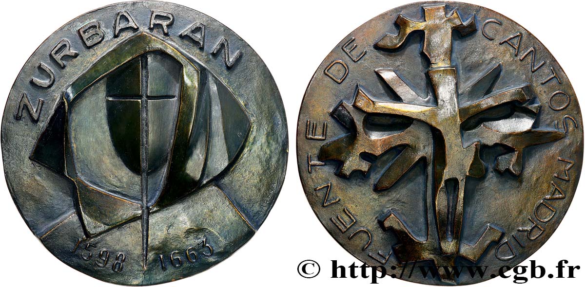 ARTISTES : MUSICIENS, PEINTRES, SCULPTEURS Médaille, Francisco de Zurbarán, n°22 EBC