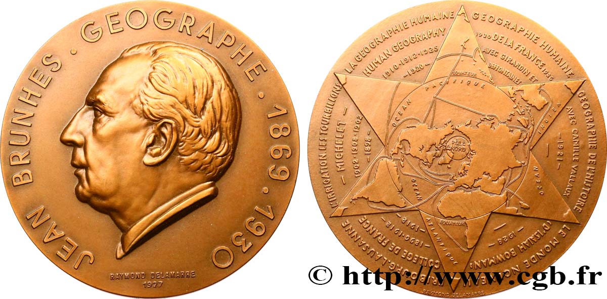 SCIENCES & SCIENTIFIQUES Médaille, Jean Brunhes VZ