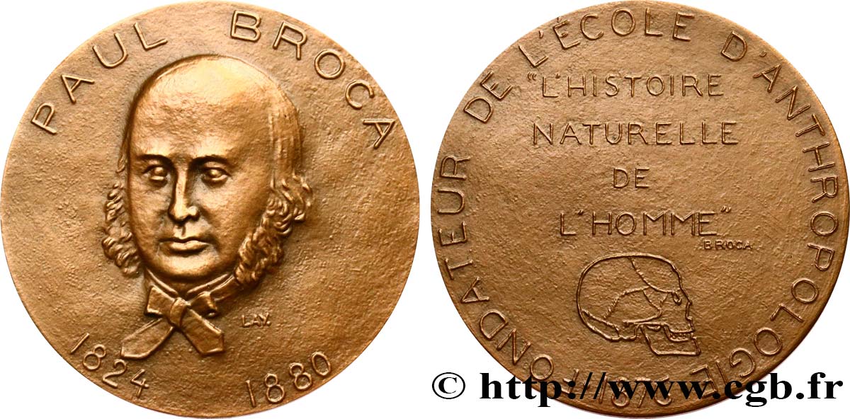 SCIENCES & SCIENTIFIQUES Médaille, Paul Broca SPL
