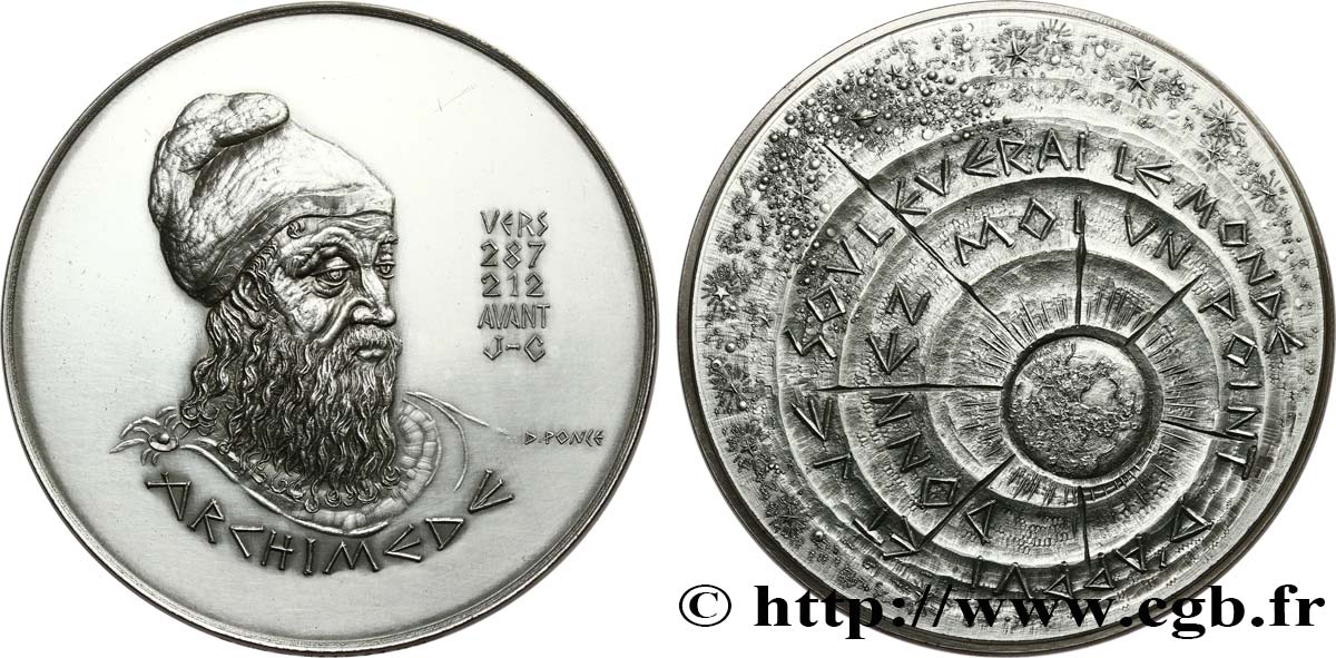 SCIENCES & SCIENTIFIQUES Médaille, Archimède VZ