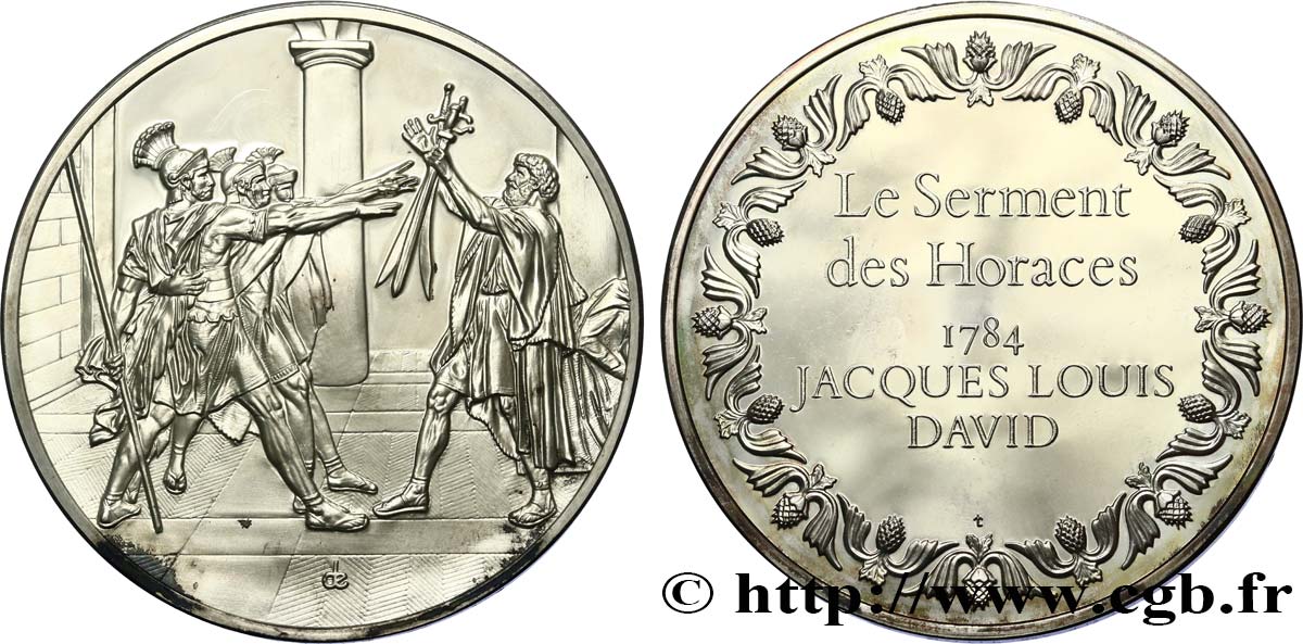 LES 100 PLUS GRANDS CHEFS-D OEUVRE Médaille, Le Serment des Horaces par David SUP