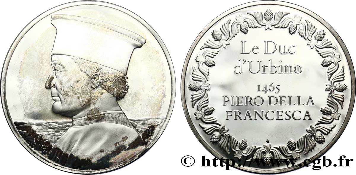 THE 100 GREATEST MASTERPIECES Médaille, Le Duc d’Urbino par Della Francesca AU