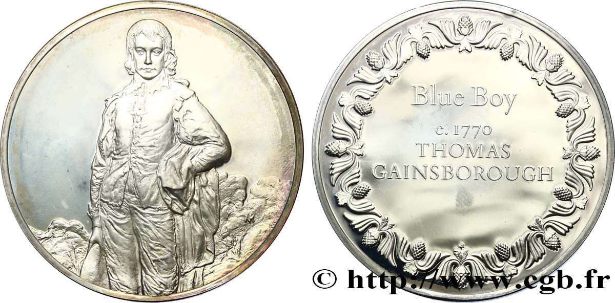 LES 100 PLUS GRANDS CHEFS-D OEUVRE Médaille, Blue Boy par Gainsborough SUP