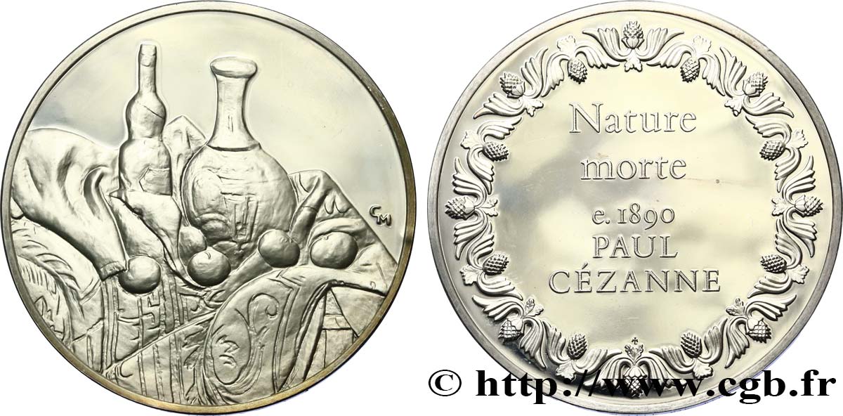 LES 100 PLUS GRANDS CHEFS-D OEUVRE Médaille, Nature morte par Cézanne SUP