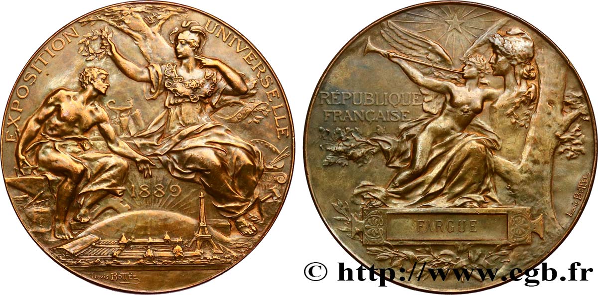 TROISIÈME RÉPUBLIQUE Médaille, Exposition Universelle TTB