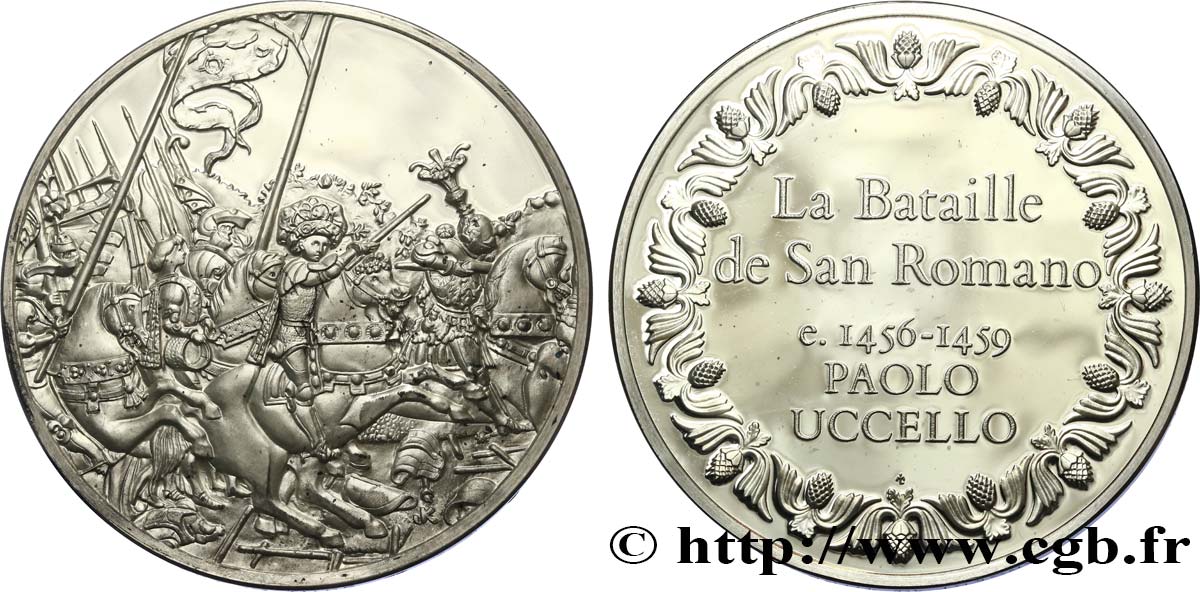 THE 100 GREATEST MASTERPIECES Médaille, La bataille de San Romano par Uccello AU