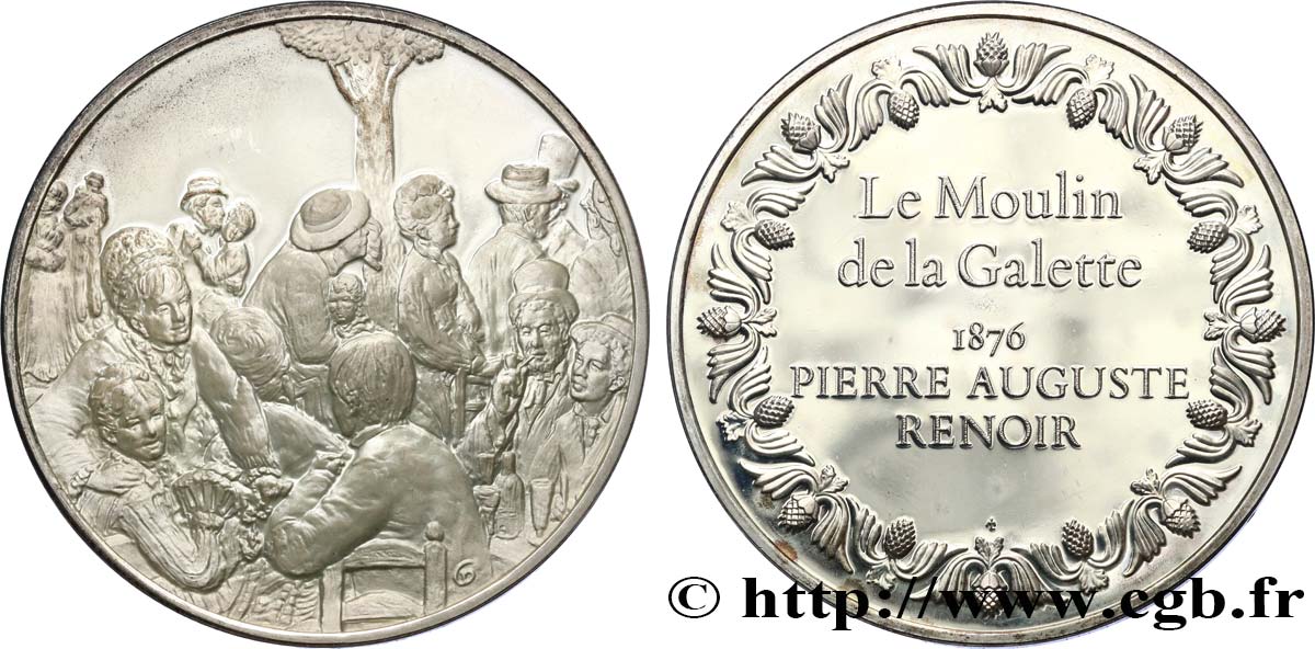 THE 100 GREATEST MASTERPIECES Médaille, Le Moulin de la Galette de Renoir EBC