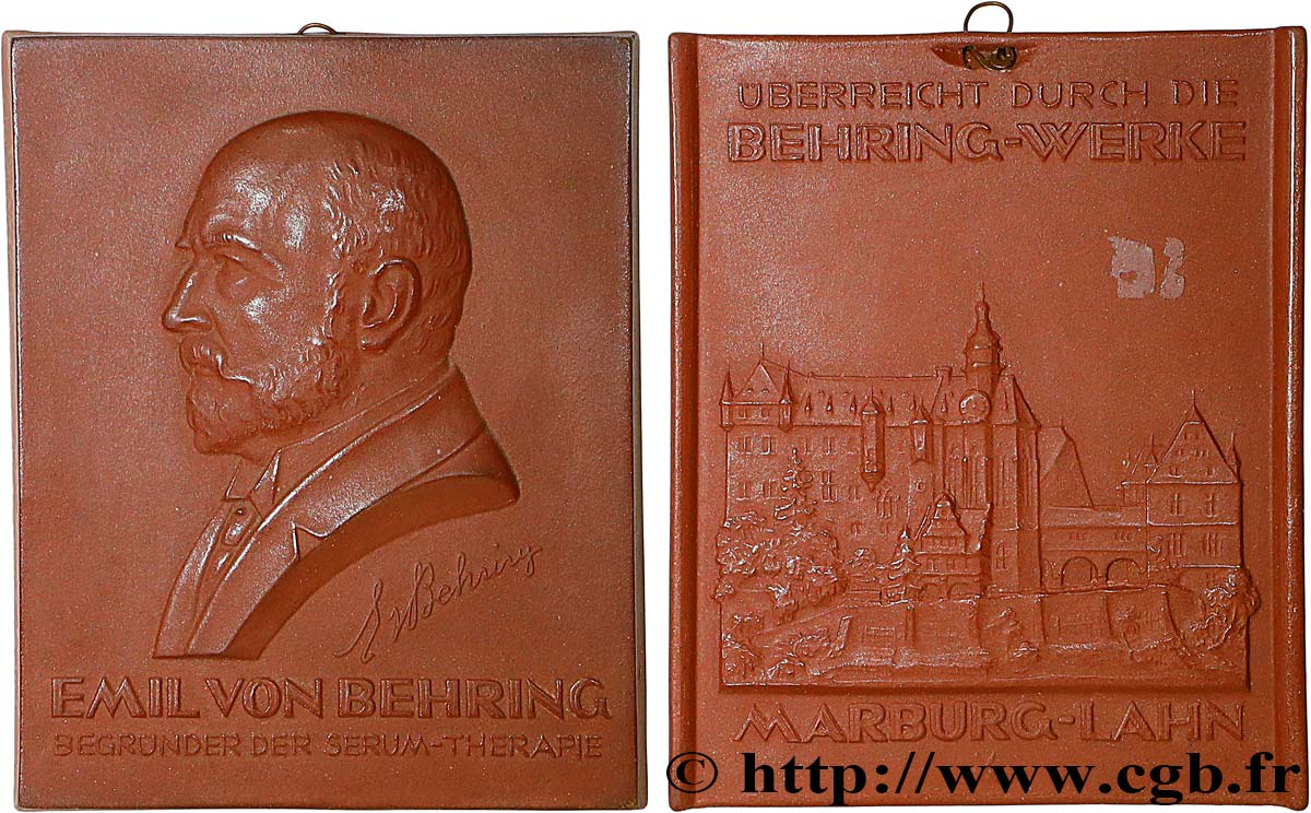SCIENCES & SCIENTIFIQUES Plaque, Emil Adolf von Behring SUP