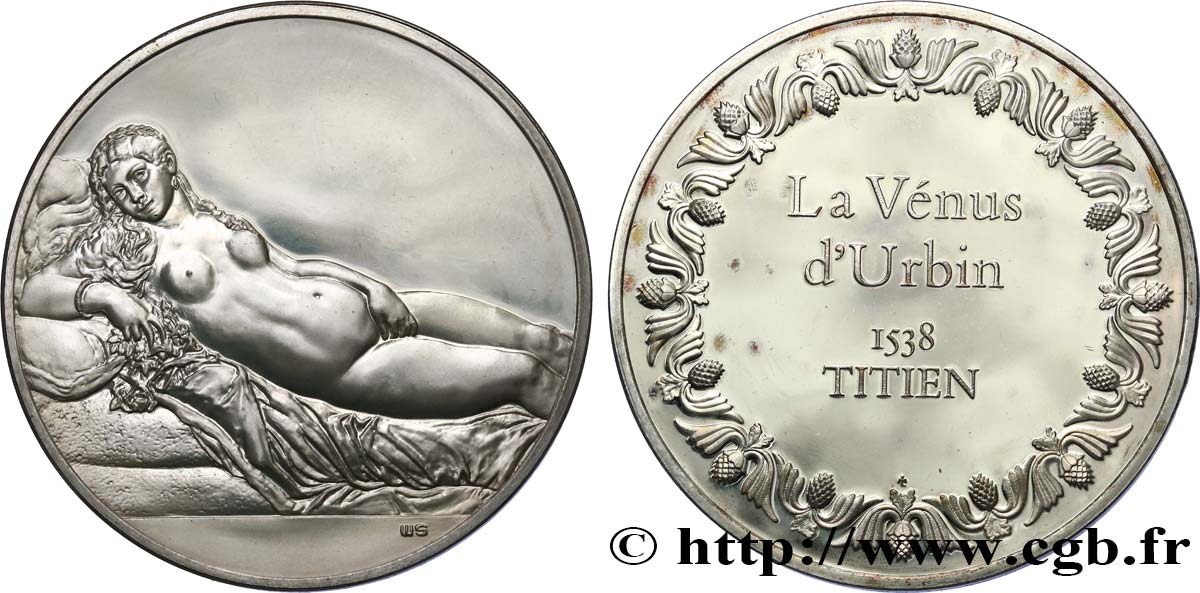 LES 100 PLUS GRANDS CHEFS-D OEUVRE Médaille, Vénus d’Urbin par Titien SUP