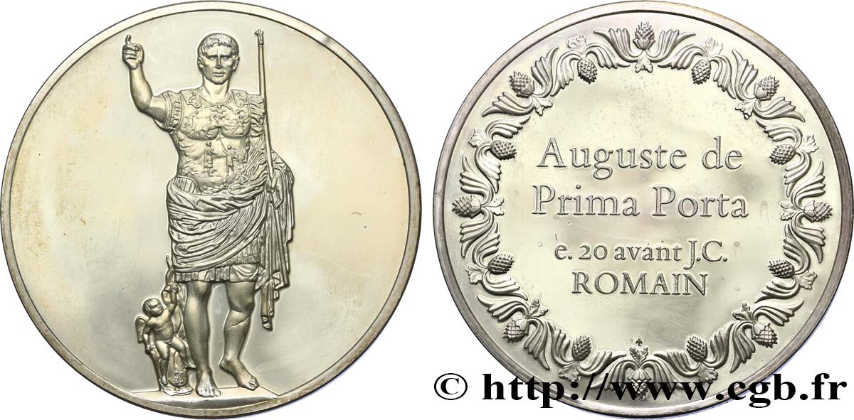 THE 100 GREATEST MASTERPIECES Médaille, Auguste de Prima Porta SPL
