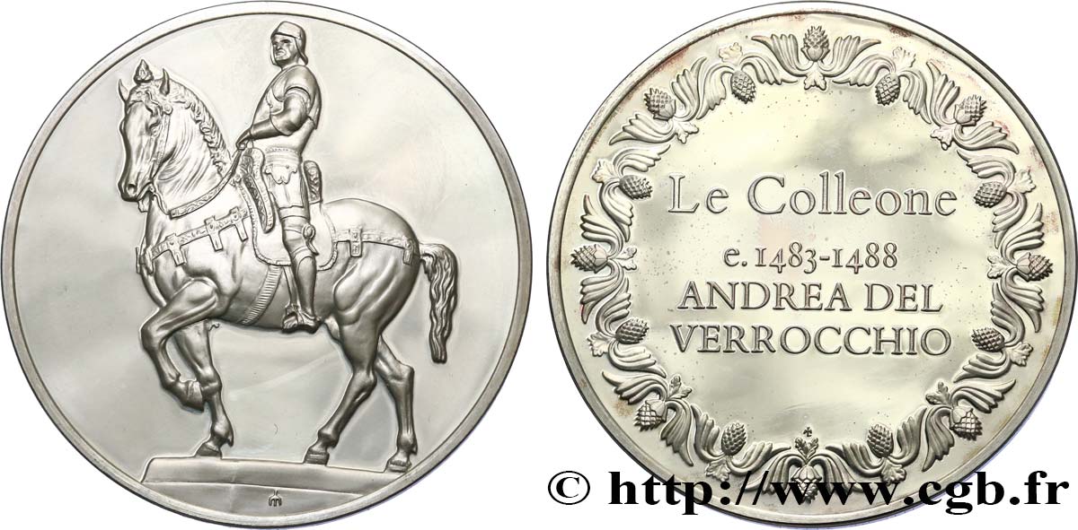 THE 100 GREATEST MASTERPIECES Médaille, Le Colleone de Verrocchio SPL