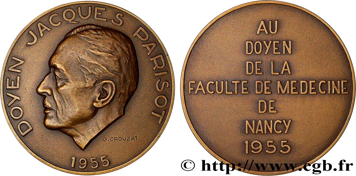 SCIENCE & SCIENTIFIC Médaille, Jacques Parisot, doyen AU