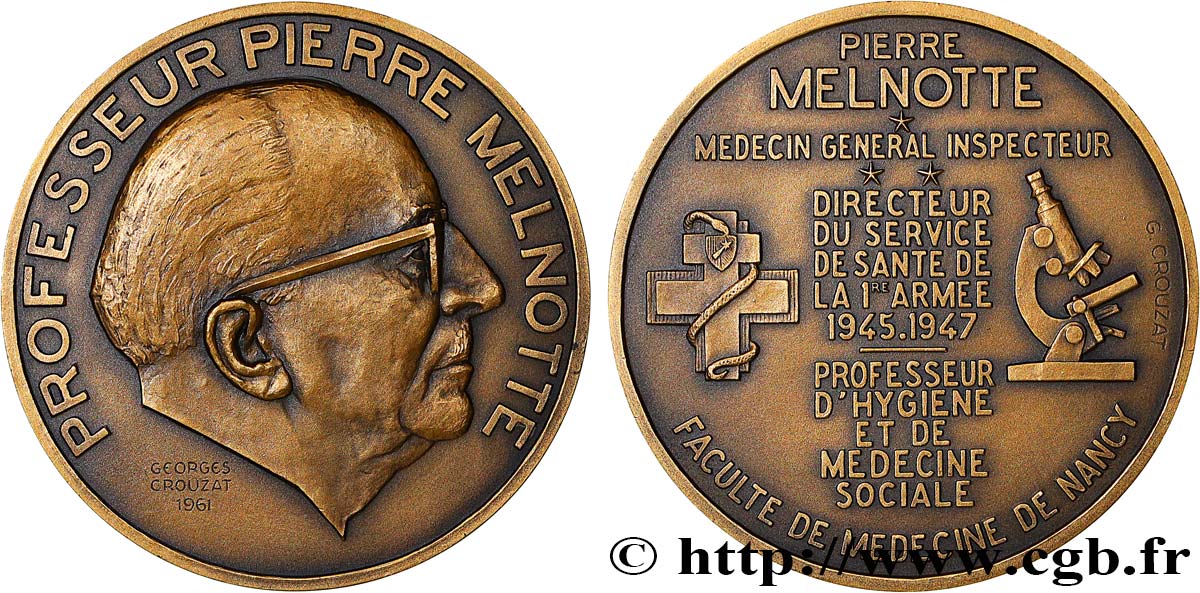 SCIENCES & SCIENTIFIQUES Médaille, Professeur Pierre Melnotte AU