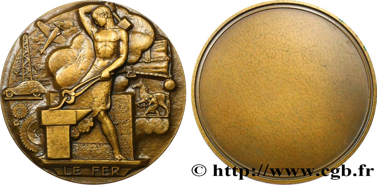 COMPANIES, INDUSTRIES AND MISCELLANEOUS TRADES Médaille, Le fer AU