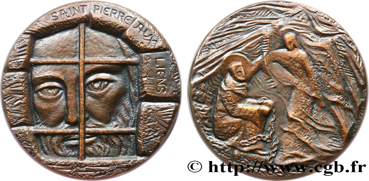 MÉDAILLES RELIGIEUSES Médaille, Saint Pierre aux liens SUP