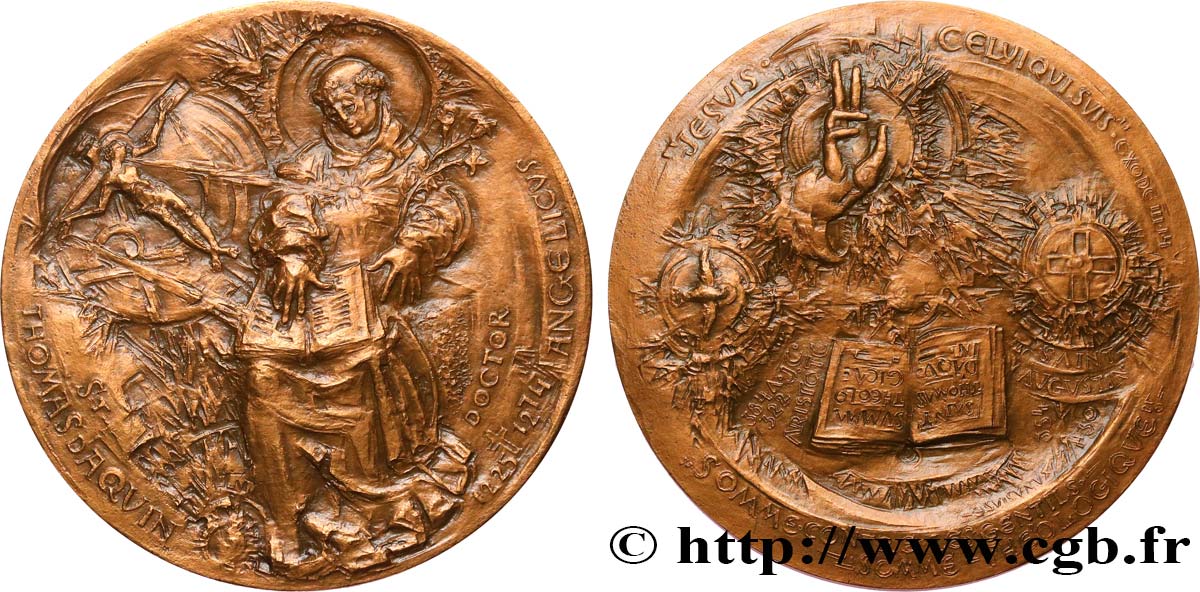 RELIGIOUS MEDALS Médaille, Saint Thomas d’Aquin AU