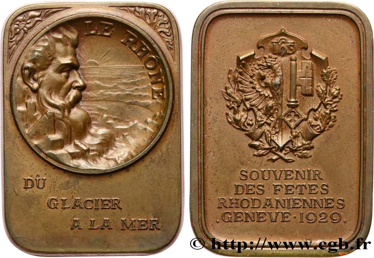 SUISSE Médaille, Souvenir des fêtes Rhodaniennes ST