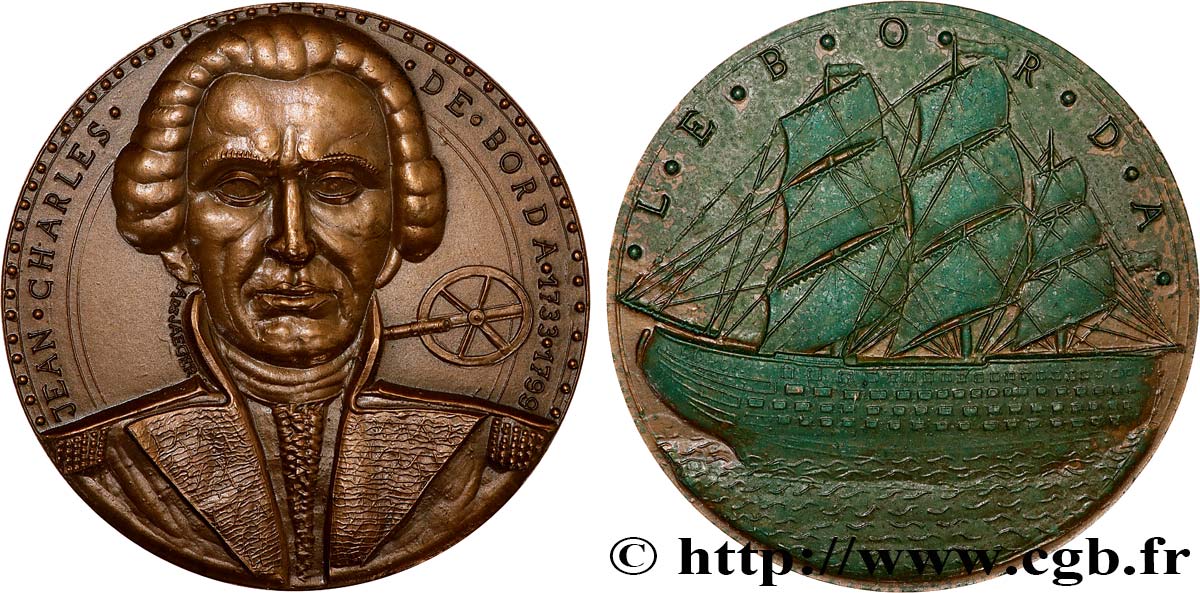 SCIENCES & SCIENTIFIQUES Médaille, Jean-Charles de Borda VZ