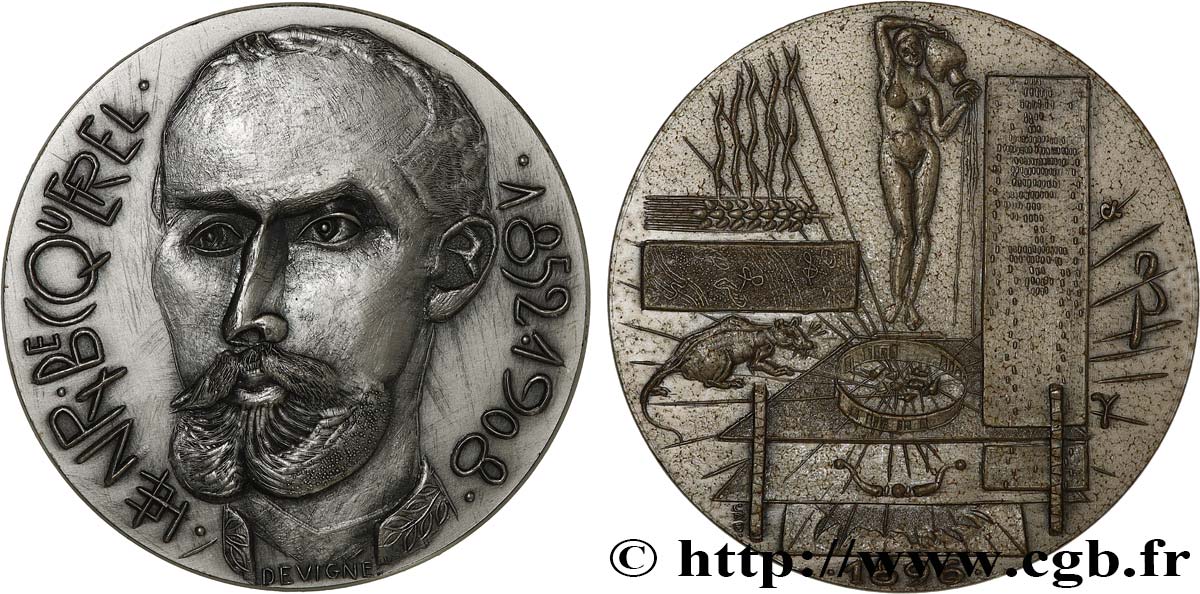 SCIENCES & SCIENTIFIQUES Médaille, Henri Becquerel, n°2 VZ/fVZ