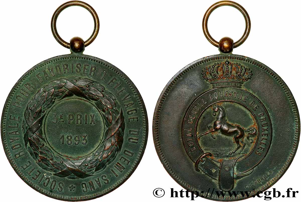 BELGIUM - KINGDOM OF BELGIUM - LEOPOLD II Médaille, Concours hippique international XF