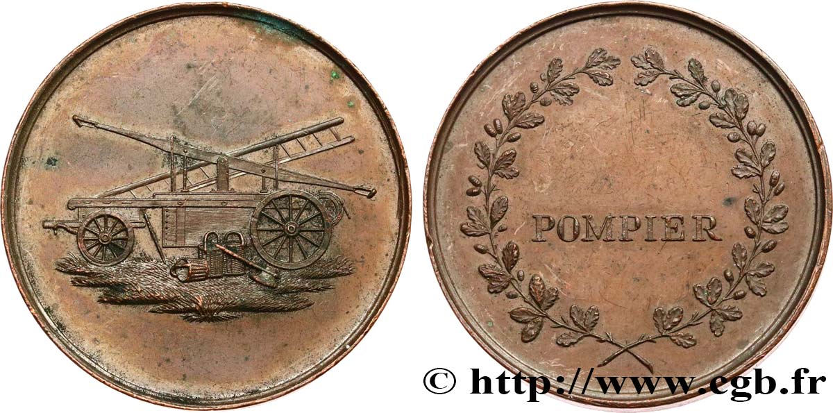 TROISIÈME RÉPUBLIQUE Médaille, Pompiers TTB