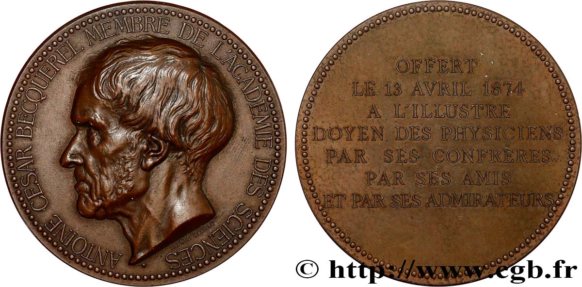 SCIENCES & SCIENTIFIQUES Médaille, Antoine Becquerel VZ/fVZ