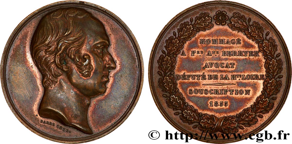 LUDWIG PHILIPP I Médaille, Pierre Antoine Berryer fVZ