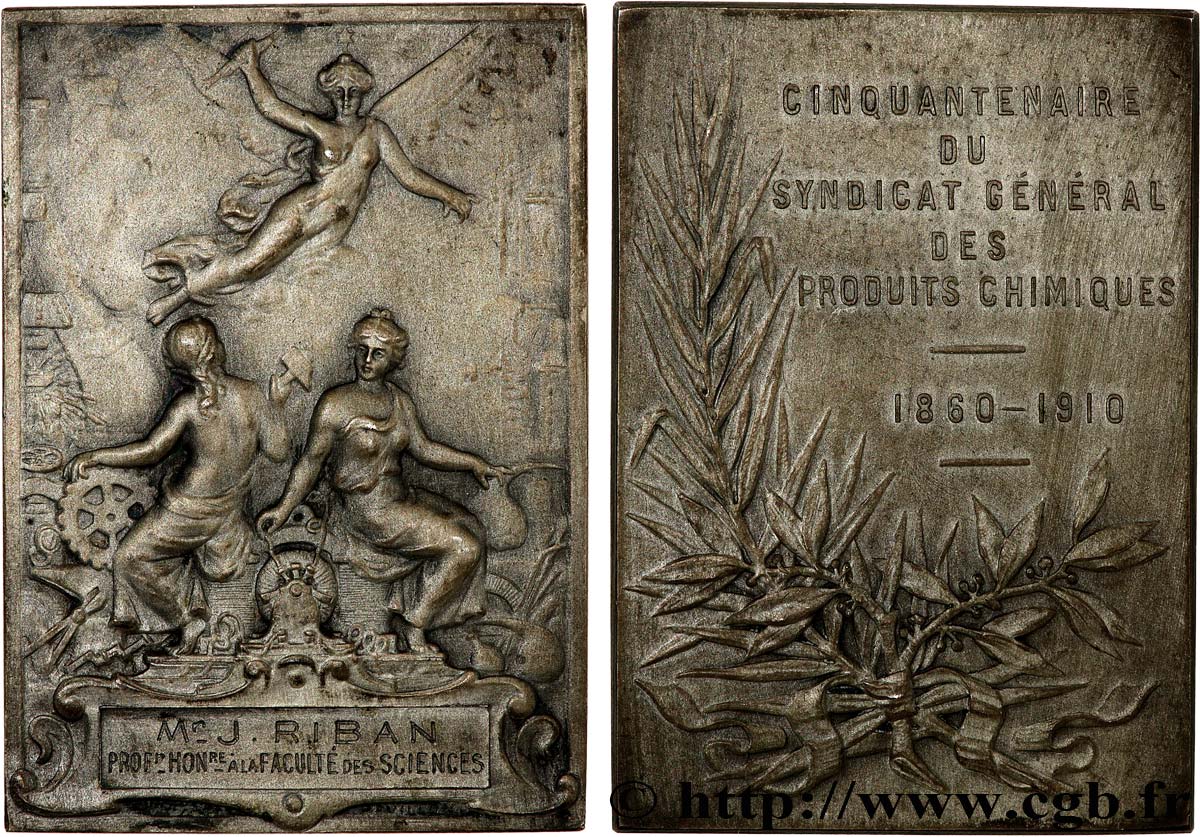 TROISIÈME RÉPUBLIQUE Plaquette, Cinquantenaire du syndicat général des produits chimiques TTB+