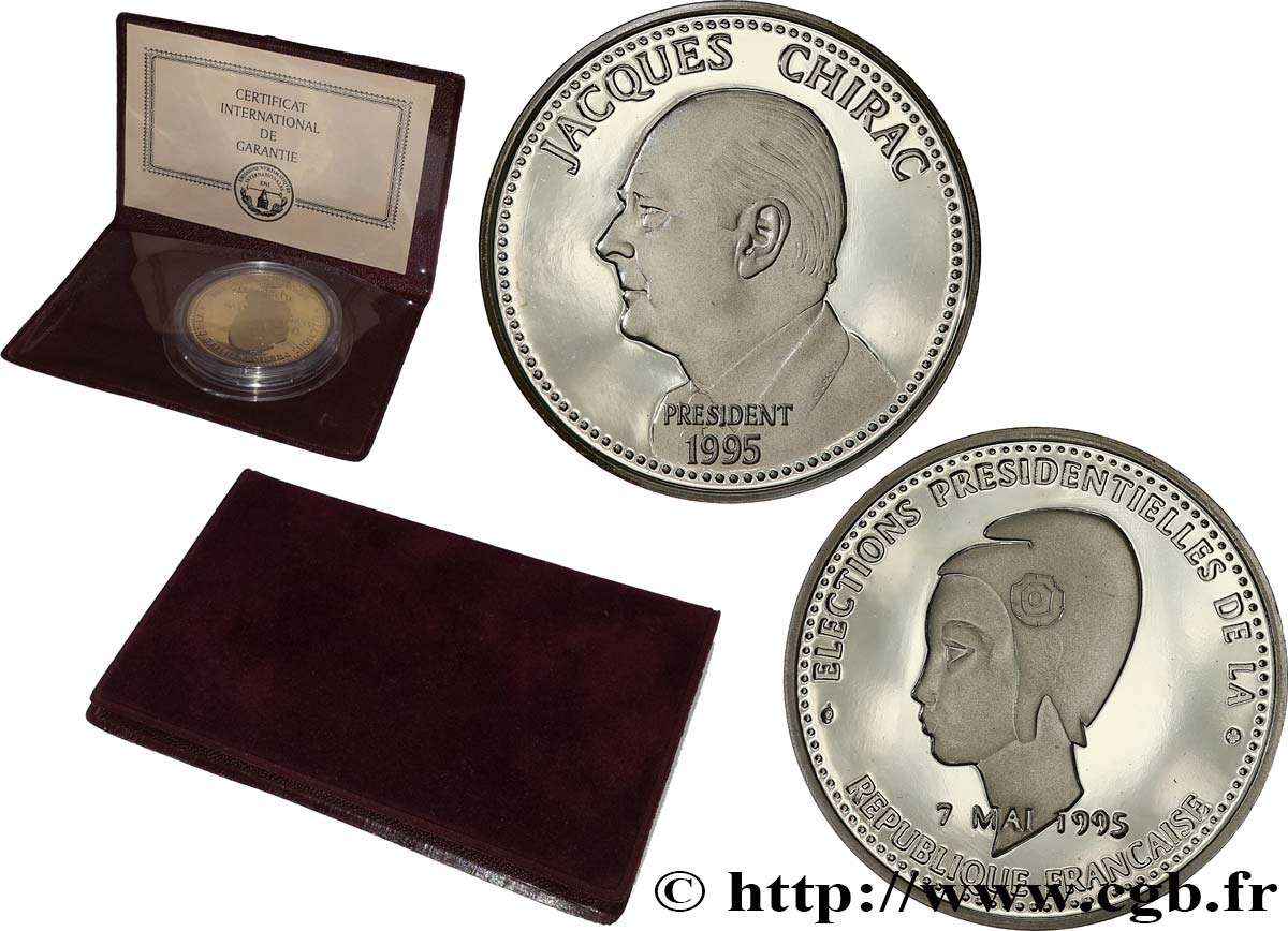 FUNFTE FRANZOSISCHE REPUBLIK Médaille, Jacques Chirac fST