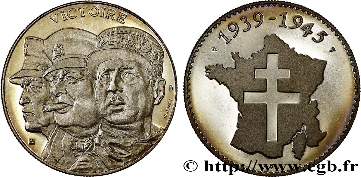 CINQUIÈME RÉPUBLIQUE Médaille, Victoire 1944 SPL