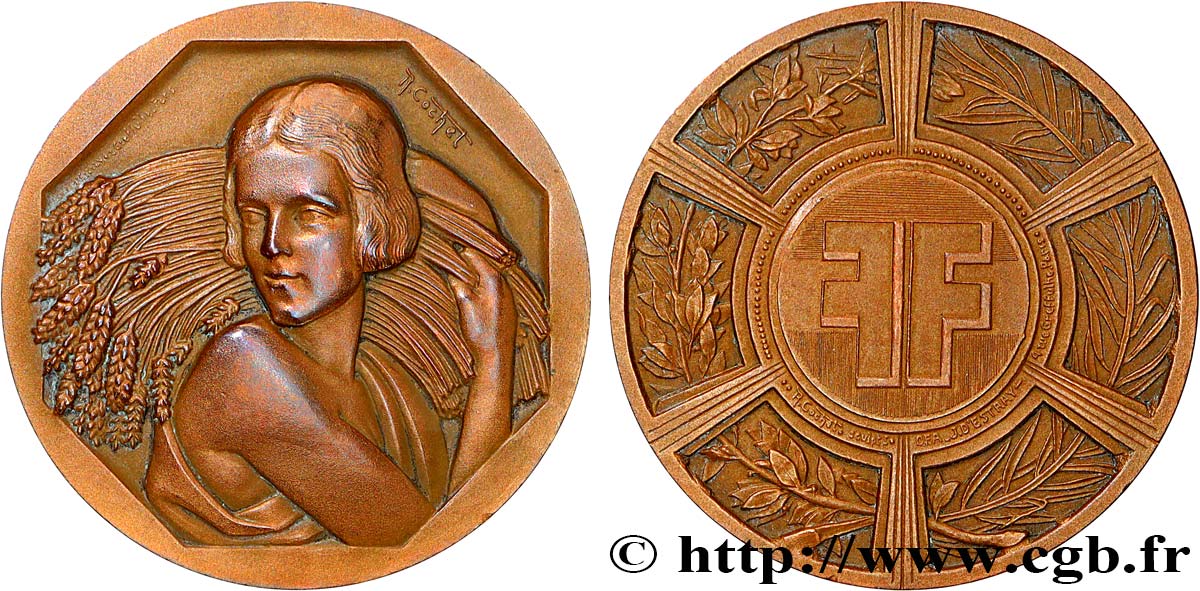 III REPUBLIC Médaille, FF par Robert Cochet AU