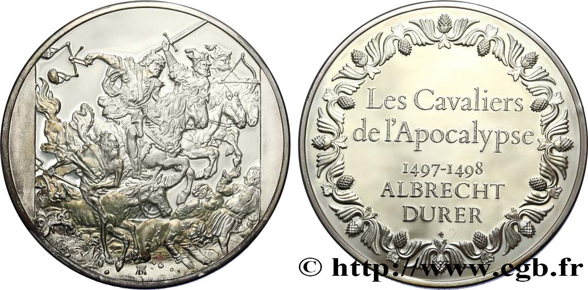 LES 100 PLUS GRANDS CHEFS-D OEUVRE Médaille, Les cavaliers de l’Apocalypse de Dürer SUP