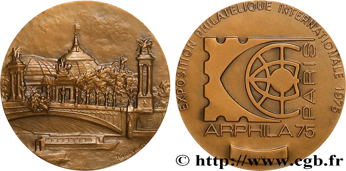 QUINTA REPUBBLICA FRANCESE Médaille, Exposition philatélique internationale SPL