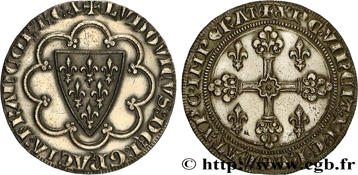 LOUIS IX ou SAINT-LOUIS Médaille, Écu d’or de Saint Louis, reproduction SPL