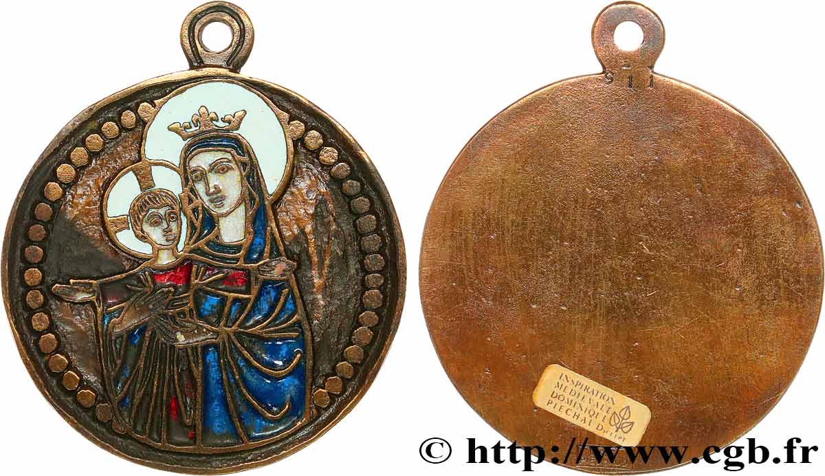 RELIGIOUS MEDALS Médaille, Vierge à l’enfant AU