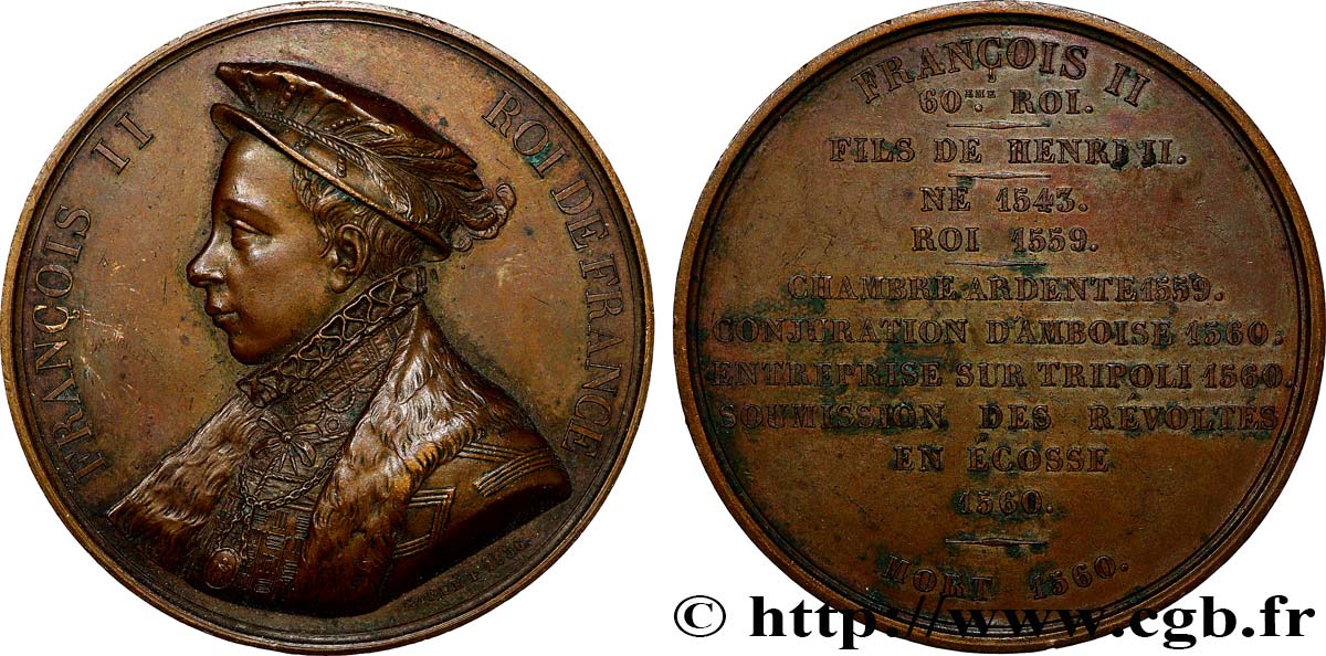 LOUIS-PHILIPPE Ier Médaille, Roi François II TTB+