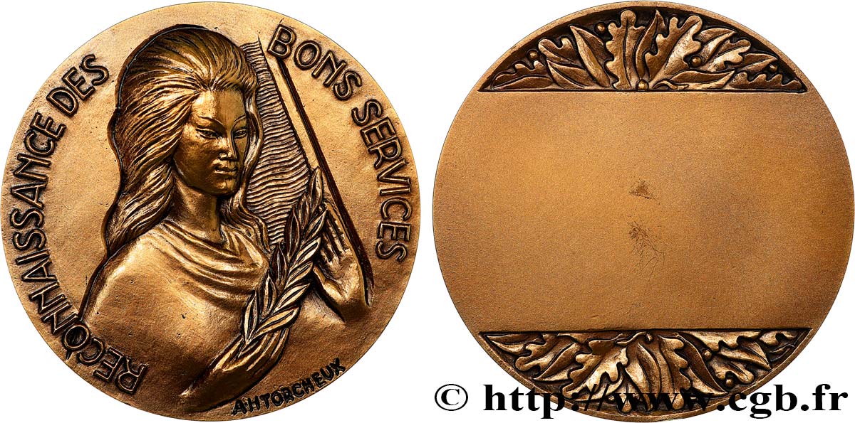 CINQUIÈME RÉPUBLIQUE Médaille, Reconnaissance des bons services SUP