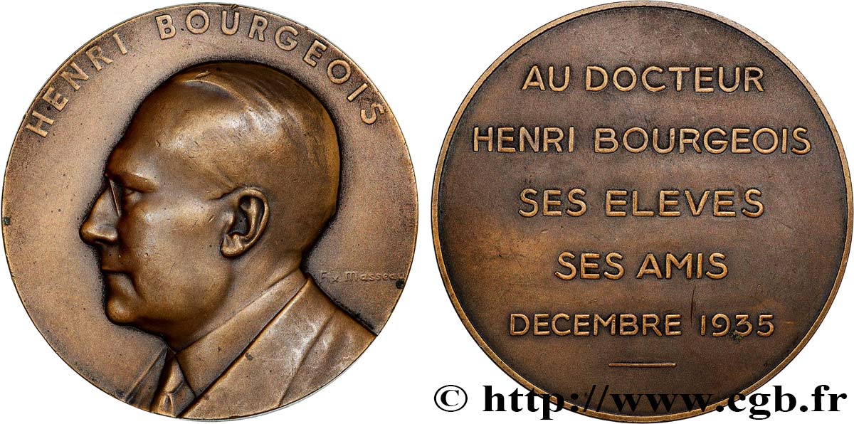 SCIENCES & SCIENTIFIQUES Médaille, Henri Bourgeois TTB