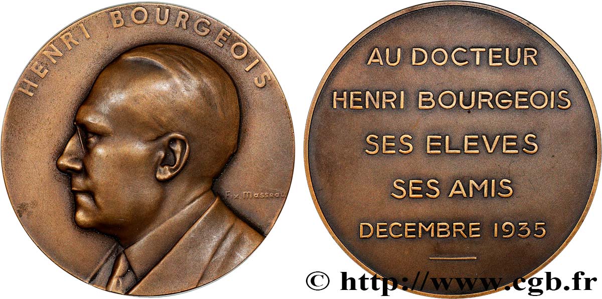 SCIENCE & SCIENTIFIC Médaille, Henri Bourgeois AU